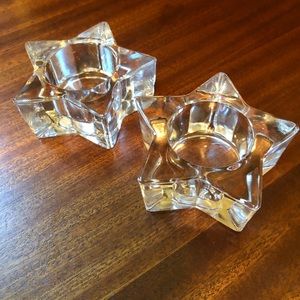 Heavy Star Shaped Votive Candle Holders